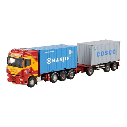 Henk Vlot Transport DAF 95XF スーパー・スペース・キャブ コンテナトレーラー / WSI 1/50 ミニカー トラック模型