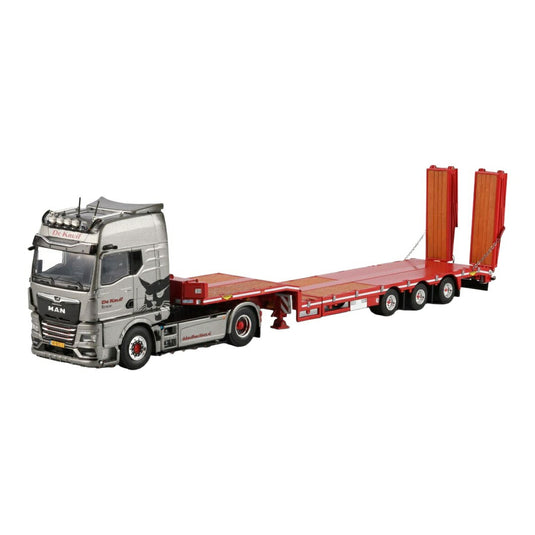 De Kruif machines MAN TGX GX ローローダー / WSI 1/50 ミニカー トラック模型