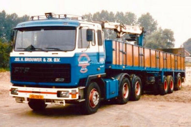 【予約】2026年発売予定 JOS H BROUWER FTF FD SERIE 6X4 クラシック ブリックトレーラー 3軸 / WSI 1/50 建設機械模型 工事車両