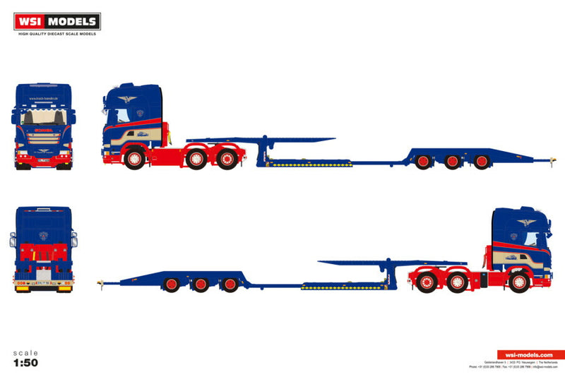 ギャラリービューアに画像をロードする, 【予約】2026年発売予定 Scaniaスカニア STREAMLINE TOPLINE 6X2 TRUCK TRANSPORTER 3 AXLE TT Truck-Transfer / WSI 1/50 建設機械 模型
