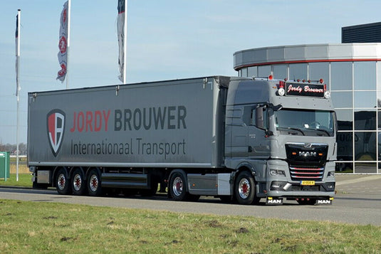 【予約】2026年発売予定 MAN TGX GX 4X2 VOLUME TRAILER - 3 AXLE Jordy Brouwer transport / WSI 1/50 建設機械 模型