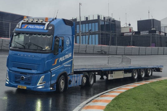 【予約】2026年発売予定 Pultrum VOLVO FH AERO GLOBETROTTER XL 6X2 TWIN STEER FLATBED TR / WSI 1/50 ミニカー トラック模型