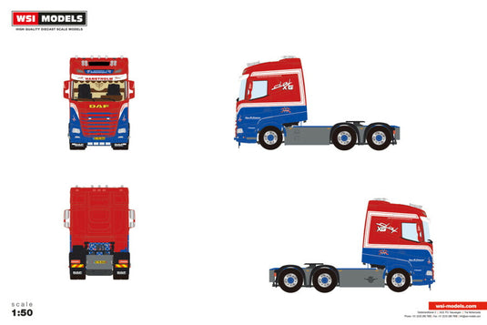 【予約】2026年発売予定 DAF XG 6X2 TAG AXLE Jens H. Petersen / WSI 1/50 建設機械 模型