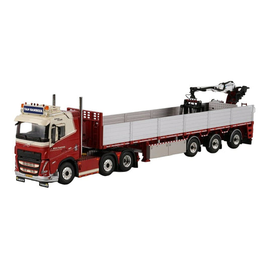 Van Sambeek ボルボ FH5 MY2024 スリーパーキャブ 6x2 ブリックセミトレーラー 3軸 / WSI 1/50 ミニカー トラック模型