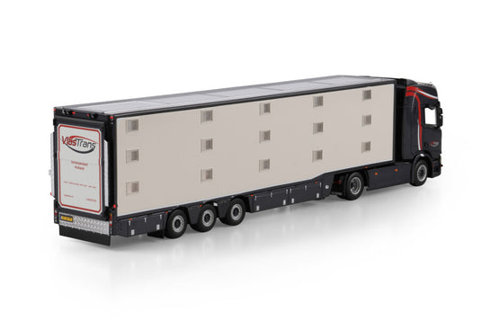 【予約】2026年発売予定 Scaniaスカニア R HIGHLINE CR20H 4X2 ISO THERM LIVE STOCK TRAILER - 3 AXLE VlasTrans / WSI 1/50 建設機械 模型