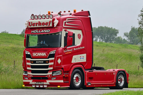 【予約】2026年発売予定 VERHOEF TRANSPORT SCANIA R HIGHLINE CR20H 4x2 トラクタ / WSI 1/50 建設機械模型 工事車両