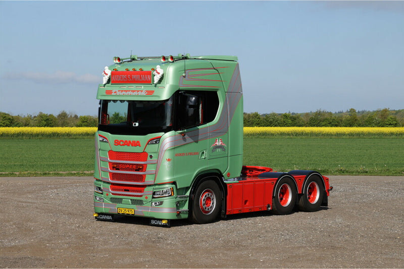 ギャラリービューアに画像をロードする, 【予約】2026年発売予定 Scaniaスカニア S HIGHLINE CS20H 6X2 TAG AXLE MOVING FLOOR TRAILER Anders S. Pihlman / WSI 1/50 建設機械 模型
