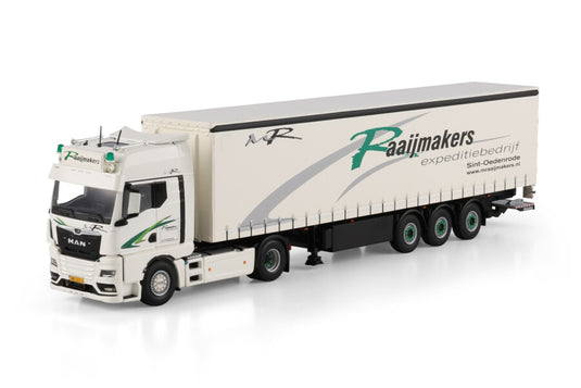 【予約】2026年発売予定 Raaijmakers MAN TGX GX 4X2 CURTAINSIDE TRAILER 3 AXLE / WSI 1/50 ミニカー トラック模型