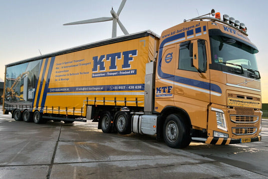 【予約】2026年発売予定 Volvoボルボ FH4 GLOBETROTTER 6X2 TWIN STEER SEMI CURTAIN 3 AXLE KTF Harlingen / WSI 1/50 建設機械 模型