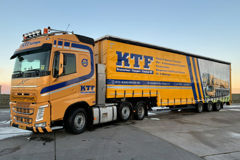ギャラリービューアに画像をロードする, 【予約】2026年発売予定 Volvoボルボ FH4 GLOBETROTTER 6X2 TWIN STEER SEMI CURTAIN 3 AXLE KTF Harlingen / WSI 1/50 建設機械 模型
