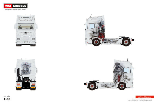 【予約】2026年発売予定 MAN TGX GX 4X2 German Supertrucks Series Decker Transporte / WSI 1/50 建設機械 模型
