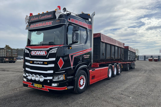 【予約】2026年発売予定 Anders Lauritzen SCANIA R NORMAL CR20N 8X4 CABLE SYSTEM 7 AXLE / WSI 1/50 ミニカー トラック模型