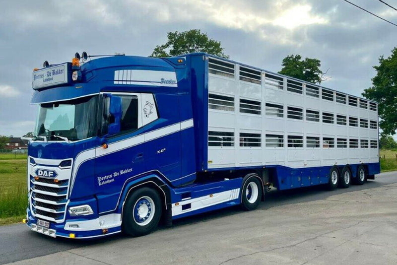 ギャラリービューアに画像をロードする, 【予約】2026年発売予定 DAF XG+ MY25 4X2 LIVE STOCK TRAILER 3 AXLE Peeters de Bakker / WSI 1/50 建設機械 模型

