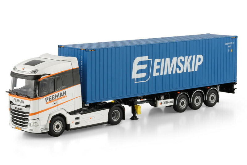 ギャラリービューアに画像をロードする, 【予約】2026年発売予定 DAF XG MY25 4X2 FLEX CONTAINER TRAILER - 3 AXLE + 40FT CONTAINER Peeman / WSI 1/50 建設機械 模型
