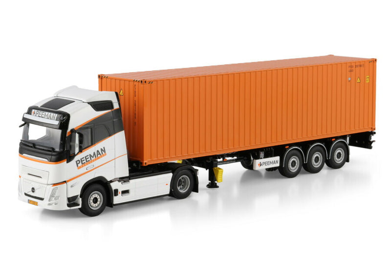 ギャラリービューアに画像をロードする, Volvoボルボ FH AERO GLOBETROTTER 4X2 FLEX CONTAINER TRAILER 3 AXLE 40FT CONTAINER Peeman / WSI 1/50 模型
