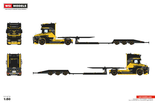 【予約】2026年発売予定 Scaniaスカニア T5 TORPEDO TOPLINE 4X2 TRUCK TRANSPORTER - 3 AXLE Versteijnen Trucks / WSI 1/50 建設機械 模型