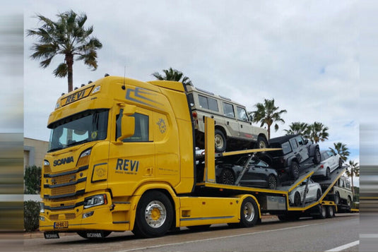 【予約】2026年発売予定 Scaniaスカニア R HIGHLINE CR20H 4X2 TRUCK TRANSPORTER - 3 AXLE Revi / WSI 1/50 建設機械 模型