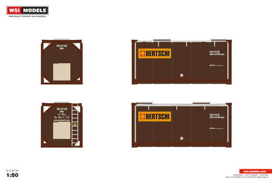 【予約】2026年発売予定 Bertschi 20FT TANK CONTAINER / WSI 1/50 建設機械 模型