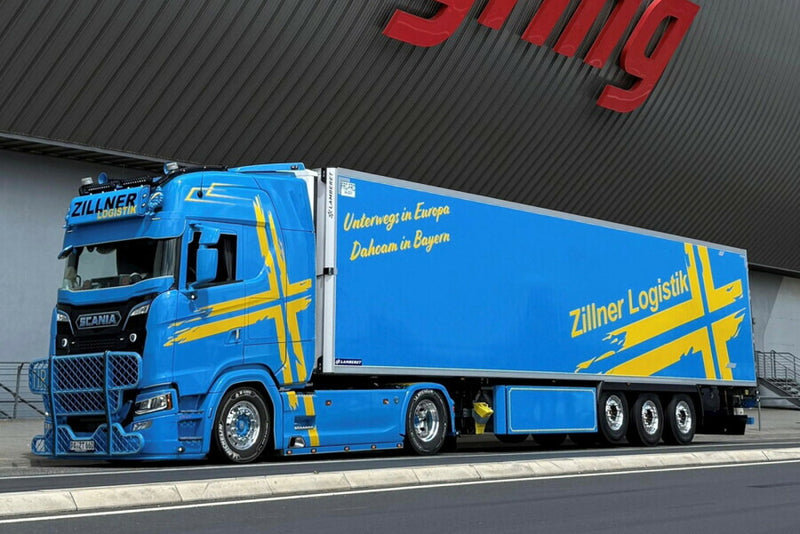 ギャラリービューアに画像をロードする, 【予約】2026年発売予定 Scaniaスカニア S HIGHLINE CS20H 4X2 REEFER TRAILER リーファートレーラー 3 AXLE Zillner / WSI 1/50 建設機械 模型
