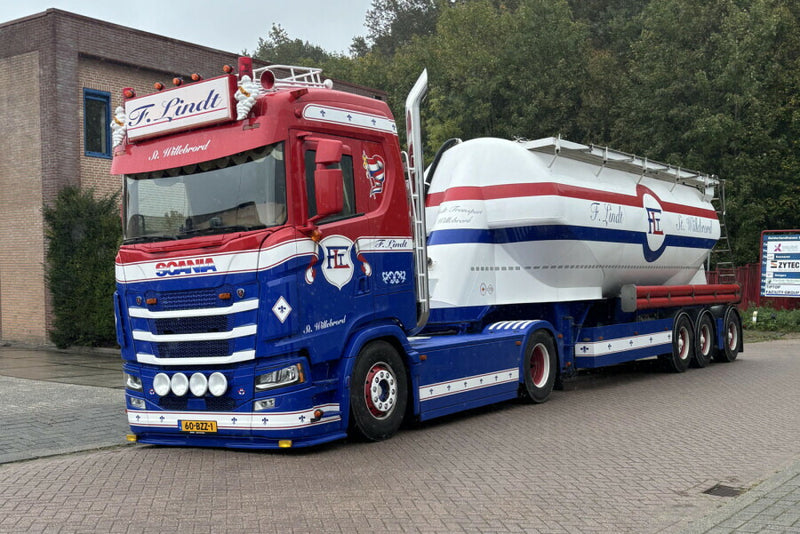 ギャラリービューアに画像をロードする, 【予約】2026年発売予定 Scaniaスカニア S NORMAL CS20N 4X2 バルクトレーラー 3 AXLE F. Lindt / WSI 1/50 建設機械 模型
