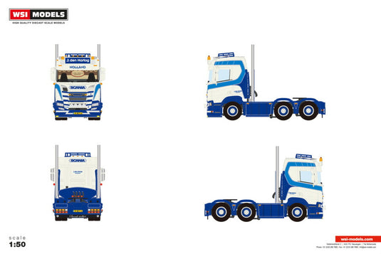 【予約】2026年発売予定 Scaniaスカニア R NORMAL CR20N 6X2 TWIN STEER J. den Hartog / WSI 1/50 建設機械 模型