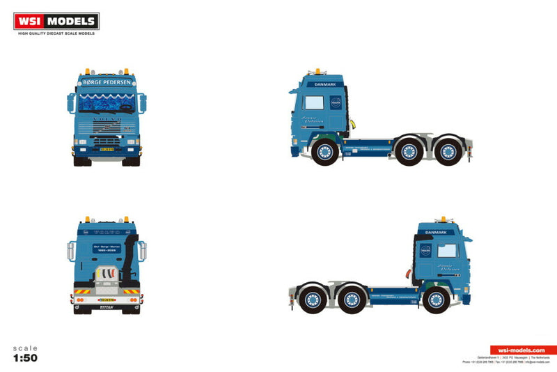 ギャラリービューアに画像をロードする, 【予約】2026年発売予定 Volvoボルボ F12 GLOBETROTTER 6X2 TAG AXLE Sonnie Pedersen / WSI 1/50 建設機械 模型
