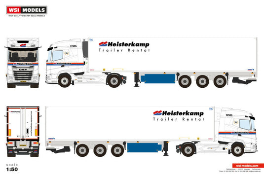 【予約】2026年発売予定 DAF XG MY25 4X2 リーファートレーラー 3軸 Heisterkamp / WSI 1/50 建設機械 模型