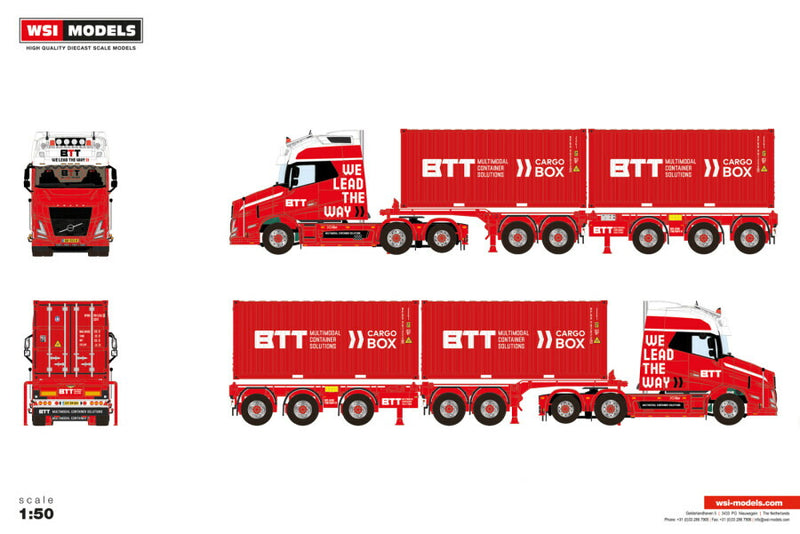ギャラリービューアに画像をロードする, 【予約】2026年発売予定 VLASTUIN TORPEDO VT5 AERO GLOBETROTTER XXL 6X2 2CONNECT COMBI TRAILER BTT / WSI 1/50 建設機械 模型
