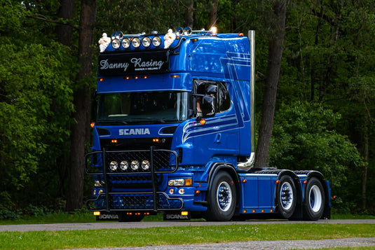 【予約】2027年発売予定 Danny Rasing SCANIA R5 TOPLINE 6X2 TWIN STEER SEMI LOW LOADER 3 / WSI 1/50 ミニカー トラック模型