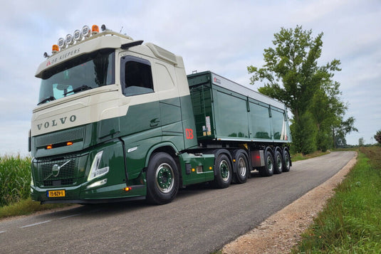 【予約】2026年発売予定 Volvoボルボ FH AERO SLEEPER CAB 6X2 TWIN STEER ティッパートレーラー DB Kiepers / WSI 1/50 建設機械 模型