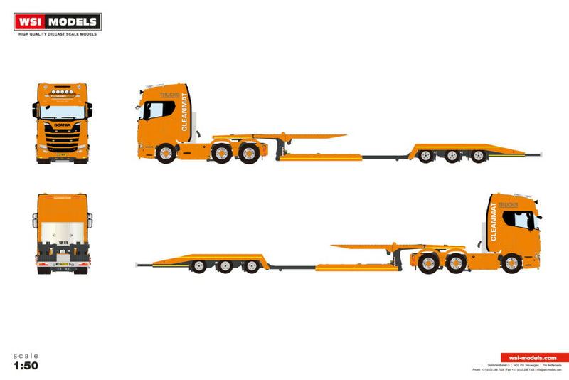 ギャラリービューアに画像をロードする, 【予約】2026年発売予定 Scaniaスカニア S HIGHLINE CS20H 6X2 TWIN STEER TRUCK TRANSPORTER Clean Mat Trucks / WSI 1/50 建設機械 模型
