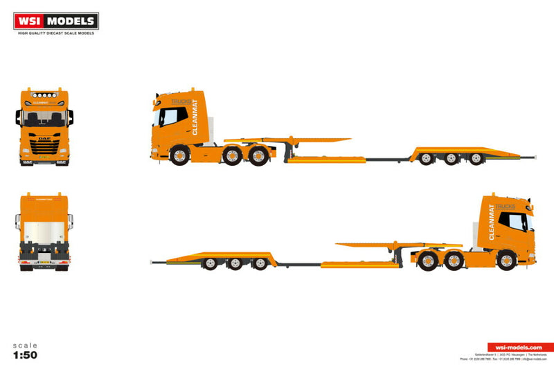 ギャラリービューアに画像をロードする, 【予約】2026年発売予定 DAF XG+ 6X2 TWIN STEER TRUCK TRANSPORTER - 3 AXLE Clean Mat Trucks / WSI 1/50 建設機械 模型
