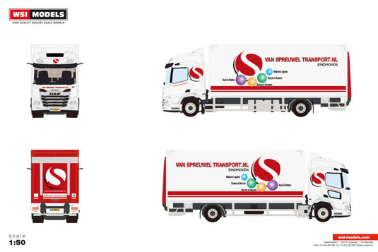 【予約】2026年発売予定 van Spreuwel Transport DAF XD SH WITH SKY LIGHTS AND SIDE WINDO / WSI 1/50 ミニカー トラック模型