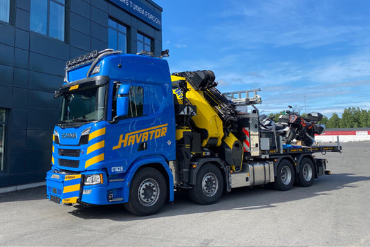 【予約】2027年発売予定 Havator SCANIA R HIGHLINE CR20H 8X4 WITH PALFINGER PK 165.002 T / WSI 1/50 ミニカー トラック模型