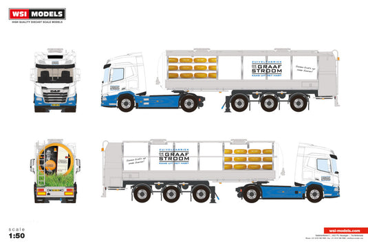 【予約】2026年発売予定 Zuivelfabriek De Graafstroom DAF XD SH MY25 with Sky Lights 4X2 / WSI 1/50 ミニカー トラック模型