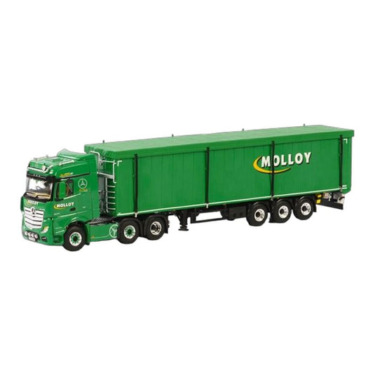 Molloy メルセデス・ベンツ アクトロス ビッグスペース カーゴフロア トレーラー / WSI 1/50 トラック模型