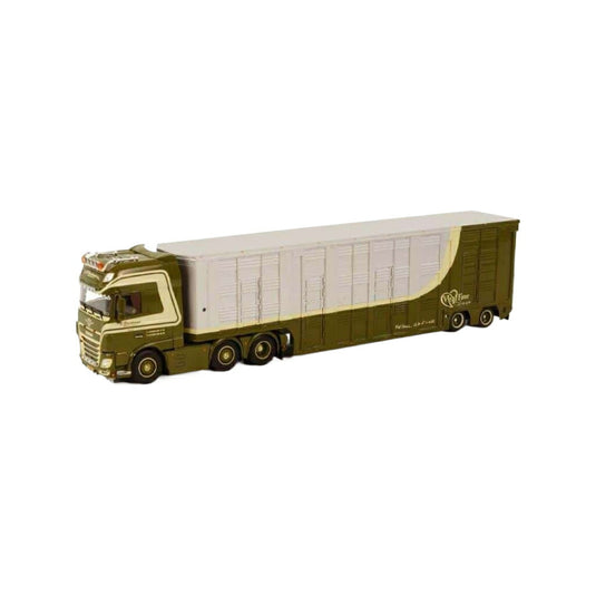 B. Boerkamp DAF XF Super Space Cab 6x2 Livestock Semitrailer 2axle  トレーラー / WSI 1/50 建設機械模型 工事車両