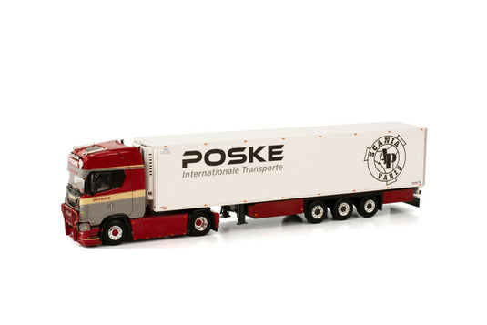 POSKE SCANIA S HIGHLINE CS20H 4X2 REEFER TRAILER - 3 AXLE トレーラー/WSI 1/50 建設機械模型 工事車両