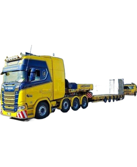 スカニア 730 ヌーテブーム ローローダー トレーラー / WSI 1/50 建設機械模型 工事車両