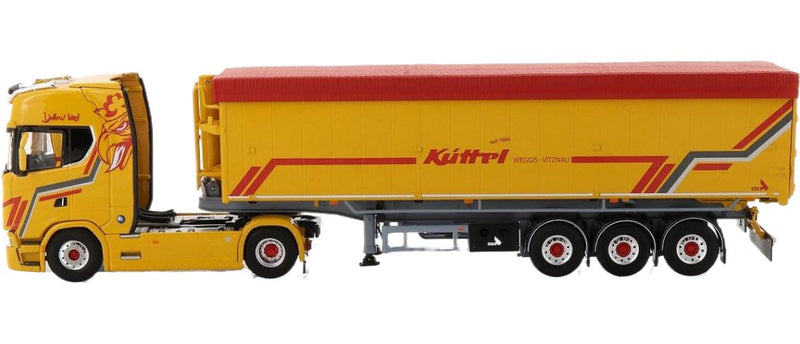 ギャラリービューアに画像をロードする, K?ttel Scania ティッパーセミトレーラー 02-3432 / WSI 1/50 建設機械模型 工事車両
