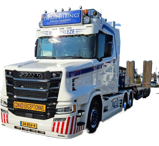 Twan Bierings Scaniaスカニア Vlastuin Torpedo low loader低床トレーラー トラック 模型 /WSI 1/50