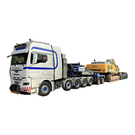 Twan Bierings MAN TGX XXL Euro 6C Facelift ローローダー / WSI 1/50 ミニカー トラック模型