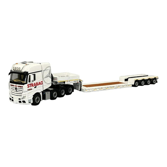 STRABAG メルセデス・ベンツ Actros MP5 SLT ギガスペース 8x4 4軸ローローダー / WSI 1/50 ミニカー トラック模型