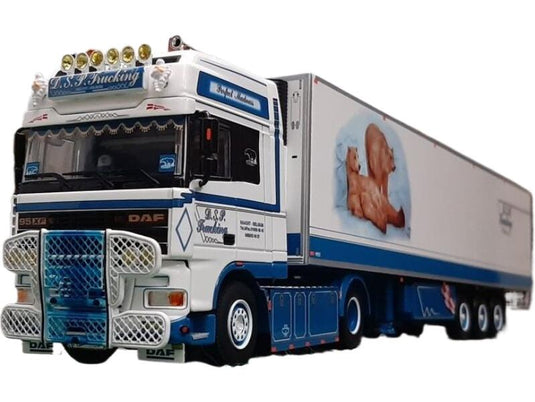 D.S.P. Trucking DAF 95XF SSC reefer semitrailer冷蔵セミトレーラー トラック 模型 /WSI 1/50