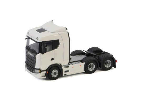 WHITE LINE SCANIA S NORMAL CS20N 6X2 タグアクスル トレーラー/WSI 1/50 建設機械模型 工事車両