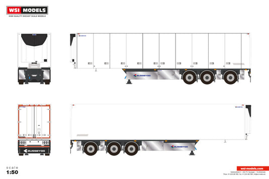 【予約】2026年発売予定 リーファートレーラー 3 AXLE White Line / WSI 1/50 建設機械 模型