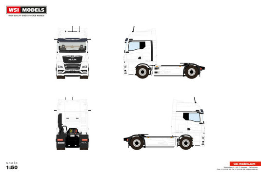 【予約】2026年発売予定 MAN TGX GX 4X2 White Line / WSI 1/50 建設機械 模型
