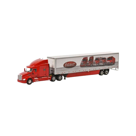 Premium line PETERBILT 579 6x4 boxtrailer 2 axle  トレーラー / WSI 1/50 建設機械模型 工事車両