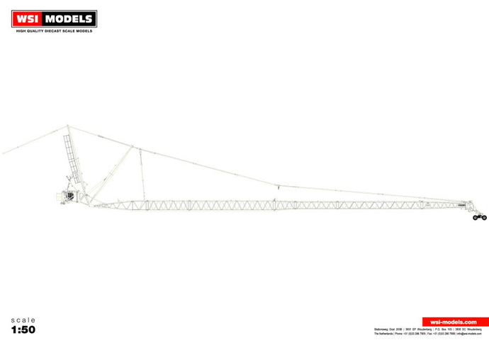 【予約】2025年発売予定 PREMIUM LINE LIEBHERR LTM 1500 JIB ホワイト モバイルクレーン / WSI 1/50 建設機械模型 工事車両