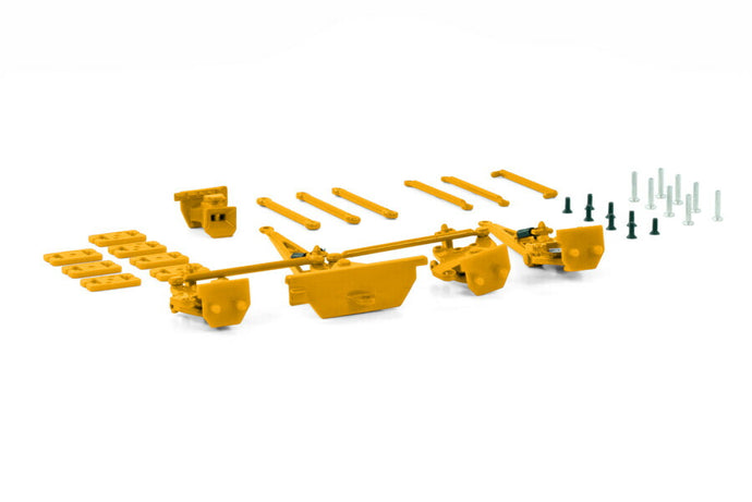 PREMIUM LINE SCHEUERLE INTER COMBI SET PARTS: HITCH + SINGLE DRAWBAR + DOUBLE DRAWBAR YELLOW /WSI 1/50 建設機械模型 工事車両